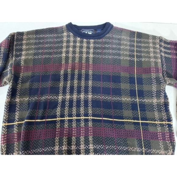 "Woods & Gray" Men's Sweater, 100% Cotton, Grandpa, Geometric Pattern, Size‎ LG - Picture 2 of 7